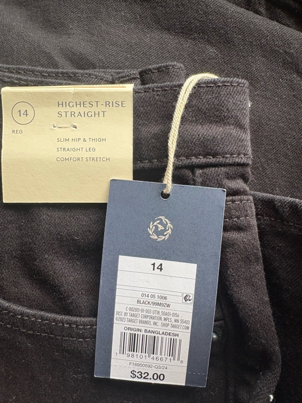 NWT-14 Highest Rise Wide Leg
classic Y2K soft Black Jeans - Picture 6 of 8